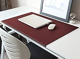 Schreibtischunterlage mit Kantenschutz, weiches Lux-Leder, 100 x 50 cm, multifunktional, Schreibtischunterlage aus Leder, Büromaus, PC-Tastatur-Pads, wasserdicht, öldicht, staubdicht