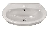 'aquaSu® Wachbecken 65 cm Breite/Manhattan/Waschtisch/Waschplatz/Handwaschbecken/Keramik mit Überlaufschutz