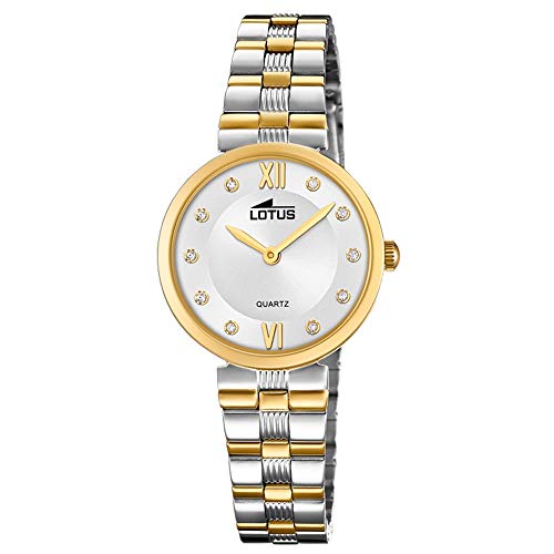 Lotus Damen Analog Quarz Uhr mit Edelstahl Armband 18542/3