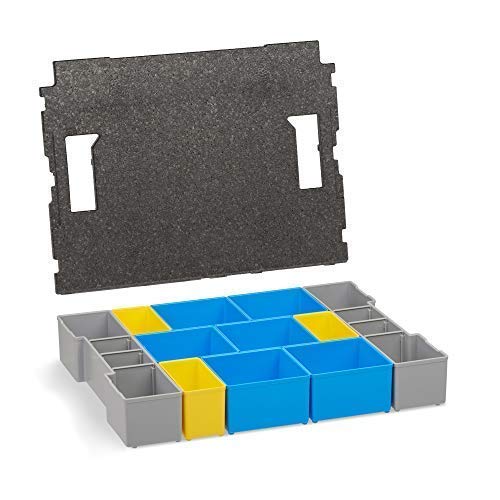 Sortimentskasten | Bosch Sortimo L-BOXX 102 Insetboxen-Set | BC3 Einsätze mit Deckenpolster | Sortierboxen für Kleinteile | Schrauben Sortierkasten