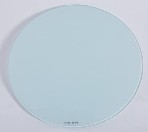 Euro Tische Glasplatte rund universell einsetzbar - Glasscheibe mit 6mm ESG Sicherheitsglas - perfekt geeignet als Tischplatte/Bodenplatte - 30cm / 40cm / 50cm (Weiß, 30 cm)