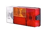 HELLA - Heckleuchte - Glühlampe - 24/12V - Anbau - Lichtscheibenfarbe: rot/gelb - Stecker: Flachstecker - links - Menge: 1 - 2VP 006 040-351