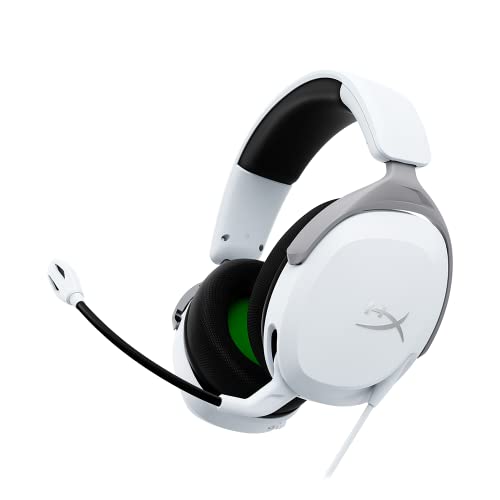 HyperX CloudX Stinger 2 Core – Gaming-Headset für Xbox, leichte Over-Ear-Headsets mit Mikrofon, Schwenk-zu-Stumm-Funktion, 40-mm-Treiber, Weiß