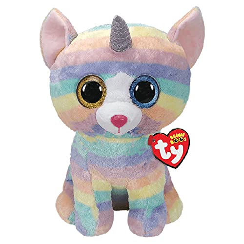 Ty - Beanie Boo's – Plüschtier Heather The Cat Einhorn, TY99985, Mehrfarbig, 70 cm