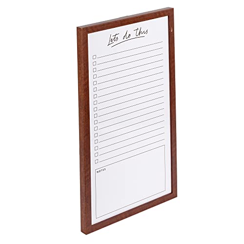 Magnetischer Whiteboard-Kalender mit Espresso-Holzkante, To-Do-Liste und Platz für Notizen, Planungstafeln, 30,5 x 55,9 cm