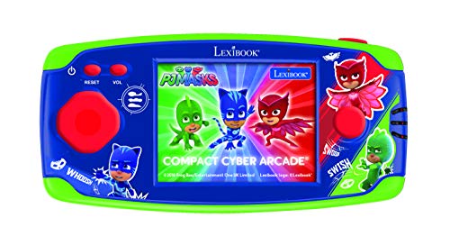 Lexibook JL2365PJM-4 PJ Masks Catboy Compact Cyber Arcade Tragbare Spielkonsole, 150 Gaming, LCD, Batteriebetrieben, grün/rot