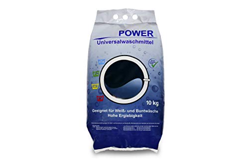 Power Universal Waschmittel 10 kg │Waschpulver für Weiß- und Buntwäsche │ Vollwaschmittel in der Großpackung │ geeignet für Color-Wäsche│ hohe Ergiebigkeit, Pulver reicht für ca. 154 Wäschen