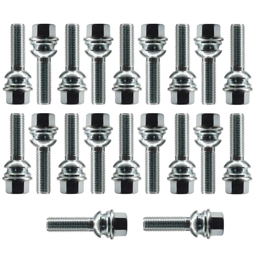 Bulloni Set 20 Schlüssel 19 Teilung 14 x 1,5 L.42 mm bewegliche Unterlegscheibe, sphärisch