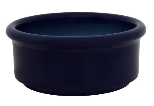 K&K Hunde Futterschale V = 3,0 Liter blau 25x11 cm aus schwerer Steinzeug-Keramik