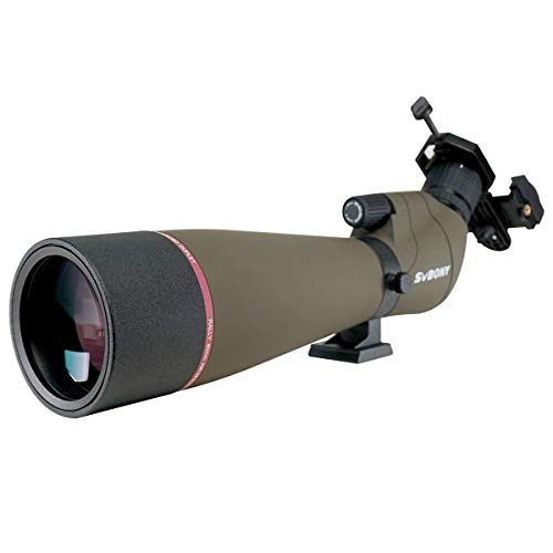 Svbony 20–60 x 80 mm Outdoor Shooting Jagd Spektive Vogelbeobachtung Spektiv Teleskop Vergrößerung FMC grün Film Objektiv mit Trip