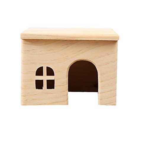 balacoo Holz Hamsterhaus Versteck Kleines Haustier nach Hause Chinchilla Und Meerschweinchen Hütte Liefert für Mäuse Hamster