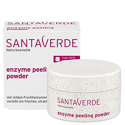 Santaverde / enzyme peeling powder / Enzympeeling / Pulver / mild & schonend / mit milden Ananas Fruchtenzymen / ohne mechanische Schleifpartikel / peelend / Gesicht & Dekolleté / 100 % vegan / 23 g