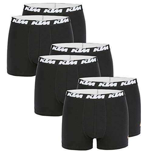 KTM Boxer Men Herren Boxershorts Pant Unterwäsche 12 er Pack, Farbe:Black, Bekleidungsgröße:L