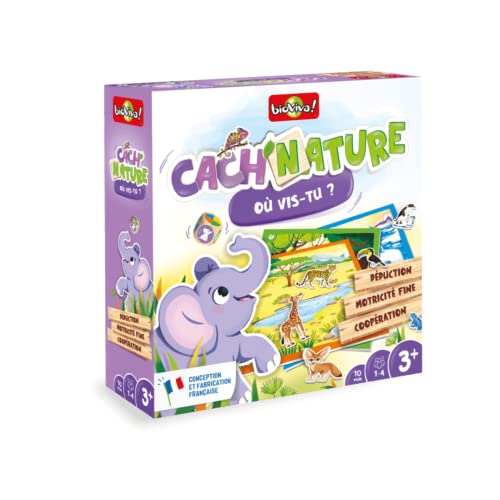 Bioviva 400190 Cach'Nature-Spielerisches Gesellschaftsspiel für Kinder ab 3 Jahren-1 bis 4 Spieler-400190, Mehrfarbig