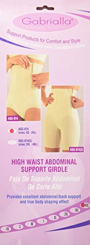 Gabrialla Shapewear Damen | High Waist Stützgürtel und Körperformende Unterwäsche in einem | Schlankere Oberschenkel und Bauch (bis zu zwei Größen) | Schlankheitsgürtel