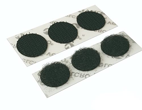 Velcro® Münzen zum Aufkleben, 13 mm, selbstklebende Punkte, doppelseitige Klebepads, starke Klebepunkte, nur Haken, 1550 Münzen (volle Rolle)) Schwarz