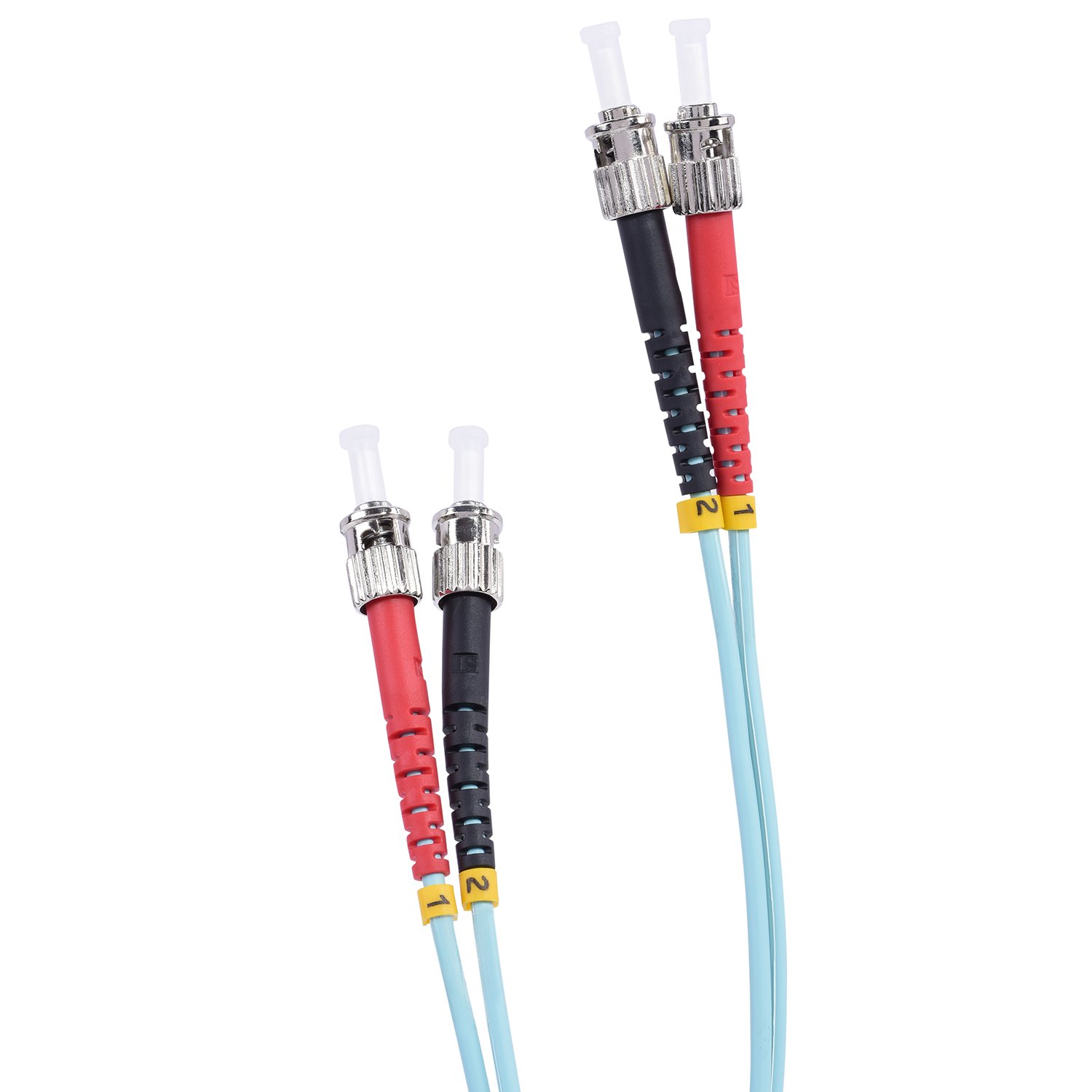 TPFNet Premium 50m LWL Glasfaser Fiber Patchkabel Multimode Kabel ST/ST OM3 Duplex 50/125µm 10 Gigabit/s