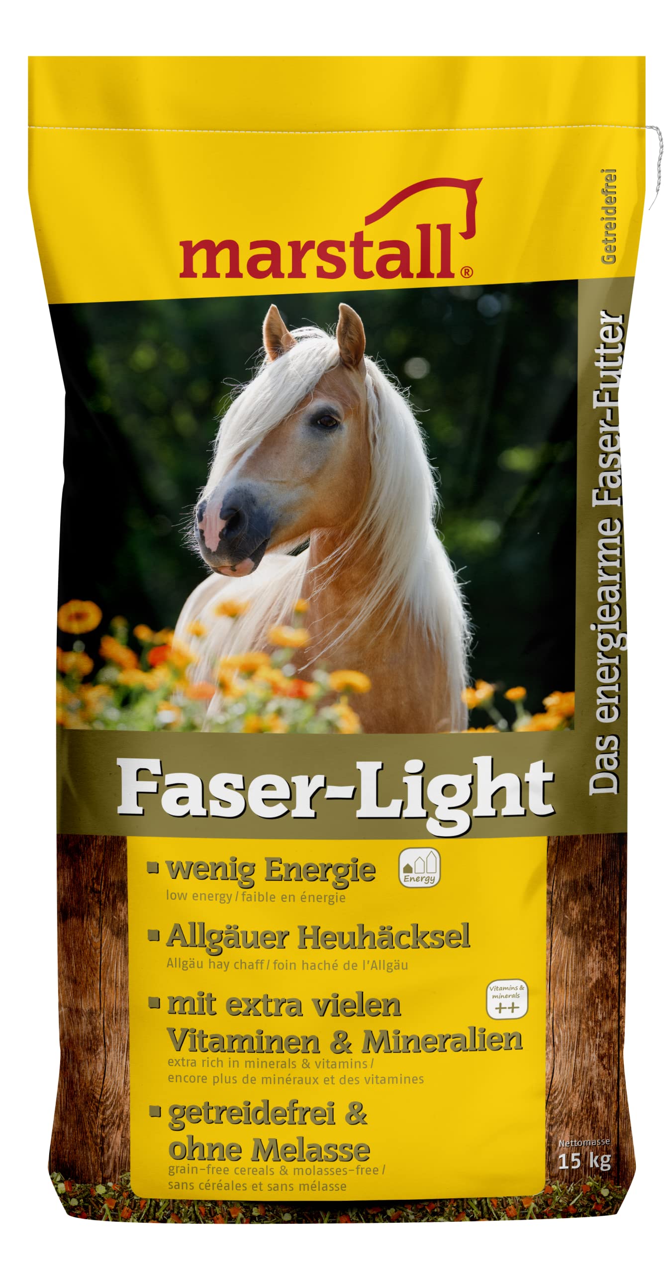 marstall Premium-Pferdefutter Faser-Light, 1er Pack (1 x 15 kilograms)