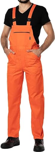 ProWear Arbeitslatzhose Herren Größen S-XXXL Arbeitshose Latzhose arbeits Latzhose Arbeitskleidung (XXL, Orange)
