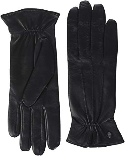 Roeckl Damen Klassiker Gerafft Handschuhe, Schwarz (Black 000), 7.5 (Herstellergröße: 7, 5)