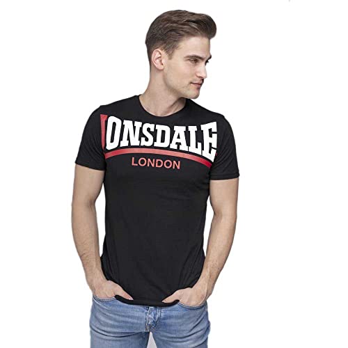 Lonsdale Herren T-Shirt Creaton, Farbe:Black, Größe:XL