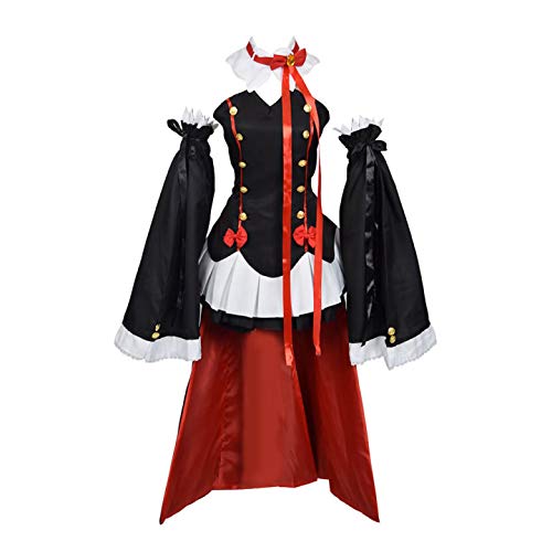 Updayday Krul Tepes Cosplay Kostüm Seraph des Endes Krul Tepes Cosplay Kostüm mit optionaler Perücke, Halloween Karneval Party Kostüm, Komplettset.