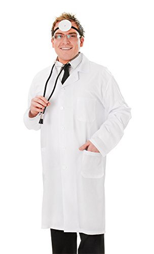 Bristol Novelty AC017 Arztkittel Erwachsene Kostum, Doctor Coat, Mehrfarbig, 42-44-Inch