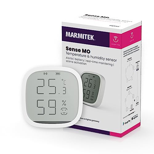 Marmitek luftfeuchtigkeit Meter-Sense MO-Hygrometer (Temperature and Humidity) Sensor 3.0 Zigbee Temperatursensor, Weiss