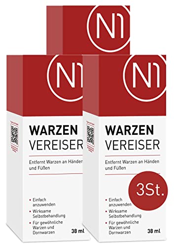 N1 Warzen Vereiser - für bis zu 120 Warzen Vereisung hygienisch & sicher - Warzenentferner, Stielwarzen Entferner, Dornwarzen entfernen