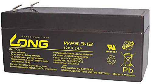 Long WP3.3-12 WP3.3-12 Batteria al Piombo 12 V 3.3 Ah Piombo-AGM (L x A x P) 134 x 65.5 x 67 mm Spina piatta 4,8 mm