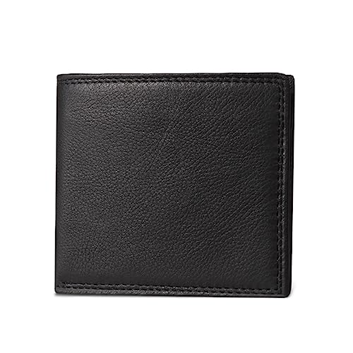 VKEID Geldbörsen Herren-Geldbörse, RFID-Business-Geldbörse, Kurze Clutch, Leder-Geldbörse, Herren-Geldbörse Herren-Geldbörse (Color : Black, Size : 12x10x2cm)