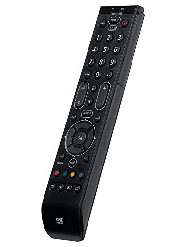 One For All Essence 2 Universal Fernbedienung TV - Steuerung von 2 Endgeräten - TV / Smart TV und Set Top - Funktioniert garantiert mit allen Herstellermarken – URC7120