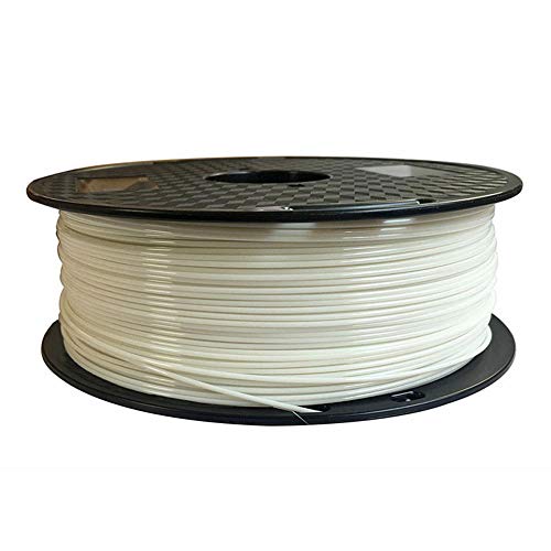 Nylon Filament 1,75 mm Verbrauchsmaterial für 3D-Drucker, Polyamid (PA) 1 kg Spule (2,2 lbs), Maßgenauigkeit +/- 0,03 mm, passend für die meisten FDM-Drucker-Weiß