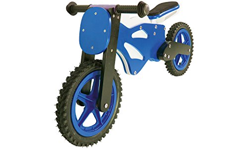 Lernlaufrad aus Holz - 12 Zoll, ab 3 Jahren - Holzspielerei Superbike blau, Kinderlaufrad, Laufrad Kinderrad Fahrrad