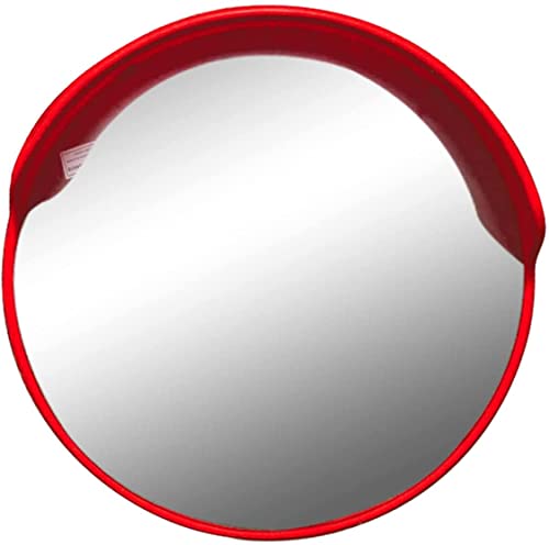 CAZARU Verkehrs-Weitwinkelspiegel – 80 cm – rund, konvexer Verkehrssicherheitsspiegel für Zuhause, Garage, Verkehrsalarm, Weitwinkel-Straßenspiegel