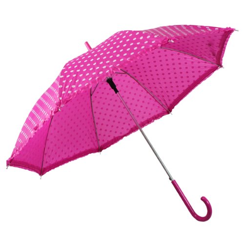 Funny Fashion NEU Regenschirm pink mit weißen Punkten, Durchmesser ca. 80 cm