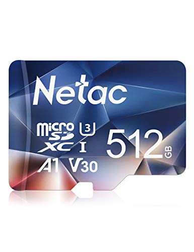 Netac Micro SD Karte 512 GB 100 MB/S UHS-1 SDXC Exfat für Fire Tablet und Smartphone (1 card )