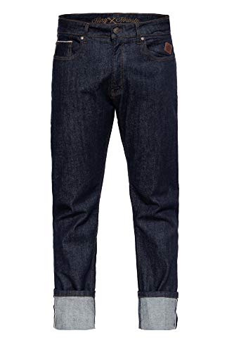King Kerosin Herren Basic 5-Pocket Vintage Jeans | Selvedge Design | Baumwolle Stretch | Straight Fit Robin Selvedge