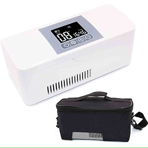 YIHEMEI Medizin-Kühlschrank und Wiederaufladbare Insulin Kühler Box mit Temperaturregelung, für Reisen/Interferon/Pharmazeutische Lagerung,Auto kühlschrank
