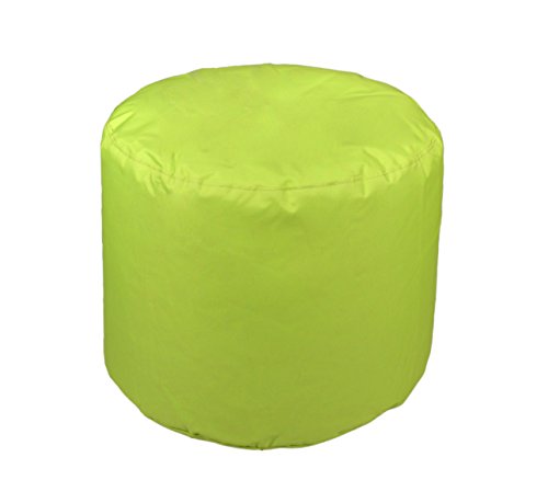 Kinzler S-10118/120 Sitzhocker rund, ca. Ø50 x H40 cm, Outdoor & Indoor, Sitzsack in vielen verschiedenen Farben, wasserabweisender Hocker, apfel grün