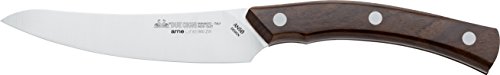 "DUE CIGNI" - Steak knife 11 CM STAINLESS STEEL SANDVIK 12C27 - Handle Ziricote WOOD -"ARNE LINE" - DESIGN BY Anso