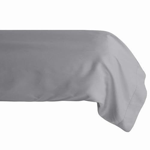 Linnea Manoir Kissenbezug für Nackenrolle, 43 x 190 cm, Baumwollperkal, stahlgrau