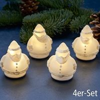 LED-Weihnachtsmänner 4er-Set