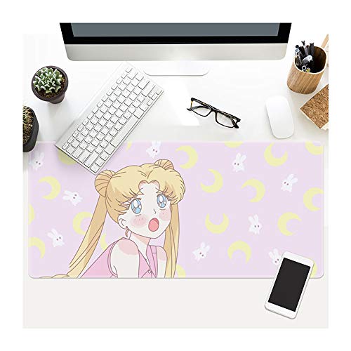 ACG2S Gaming Mauspad | Schreibtischunterlage | 900x400mm |Anime-Mausunterlage Schreibtischunterlage | Wasserdicht | rutschfest | Matte für Computer, PC und Laptop Sailor Moon-5