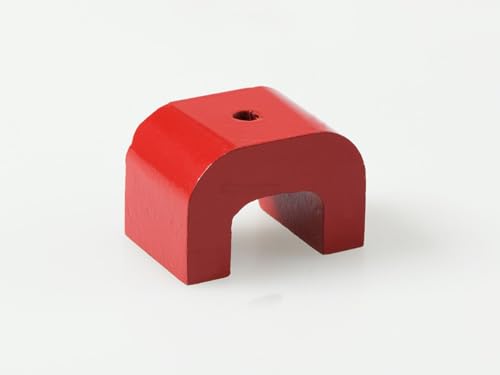 Hufeisenmagnet Brückenform-Magnet AlNiCo rot lackiert L: 30 mm - L: 70 mm - hält 4,5 kg - 32 kg - Maximale Einsatztemperatur: 180°C, Größen:45 x 30 x 30mm | 12kg Haftkraft