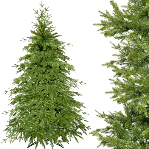 SPRINGOS Künstlicher Weihnachtsbaum Fichte Natural 120 cm PE inkl. Ständer