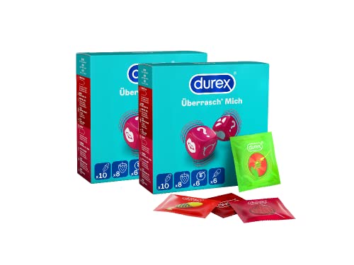 Durex Überrasch‘ Mich Kondome - Extra Vielfalt - Mixpack - Probierpaket - JGA - 2 x 30er Großpackung (60 Stück)