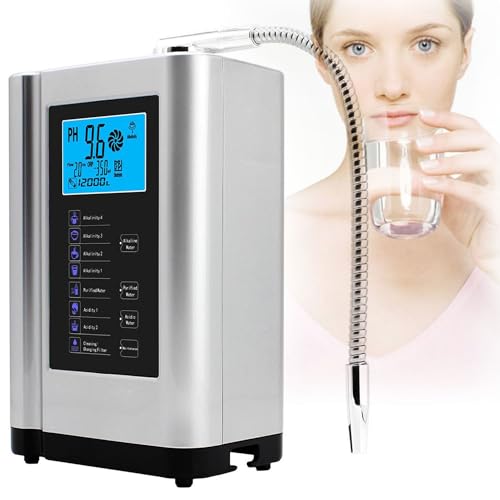 Wasserreinigungsmaschine Wasserionisator|Startseite Alkalisches Wasserfiltrationssystem | Erzeugt alkalisches Wasser mit einem pH-Wert von 3,5–10,5 |7 Wassereinstellungen | Intelligente Stimme,Silver