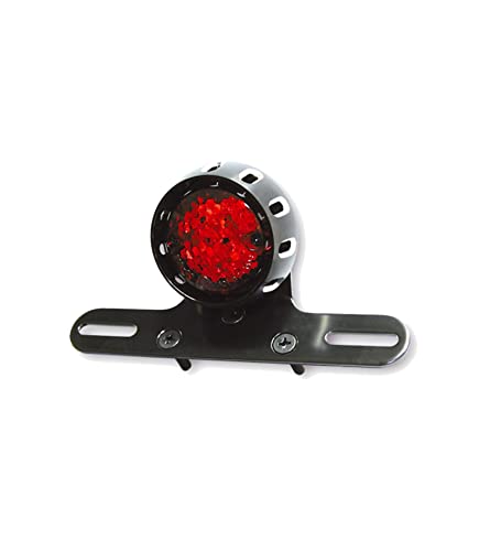 SHIN YO LED-Rücklicht MILES, schwarzes Gehäuse, rotes Glas