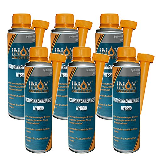 INOX® Motorinnenreiniger Hybrid, 6 x 250 ml - Öl-Systemreiniger löst Verschmutzungen und Verharzungen im gesamten Ölkreislauf